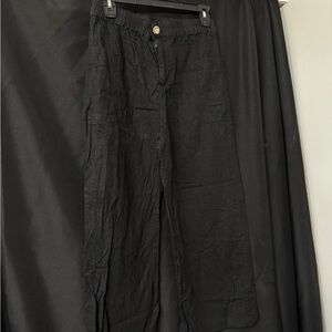 Vylette Women’s Black Linen Pants
